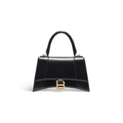 Women's Hourglass Small Handbag Box in Black