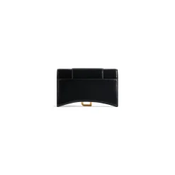Women's Hourglass Wallet On Chain Box in Black