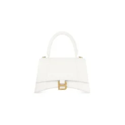 Women's Hourglass Wallet On Chain Crocodile Embossed in White