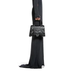Women's Hourglass X Le Cagole Medium Handbag in Black