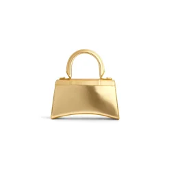 Women's Hourglass Xs Handbag Mirror Effect in Gold
