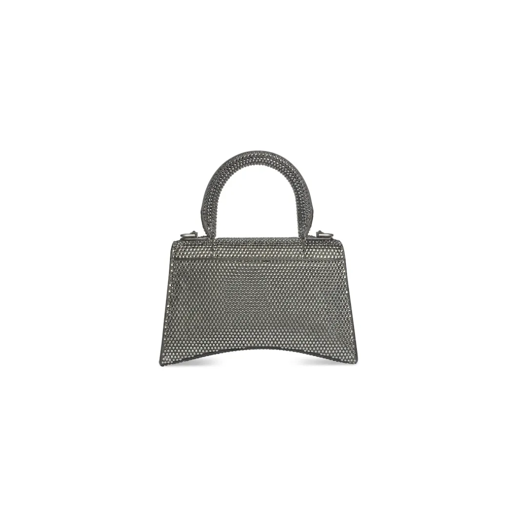 Women's Hourglass Xs Handbag With Rhinestones in Grey