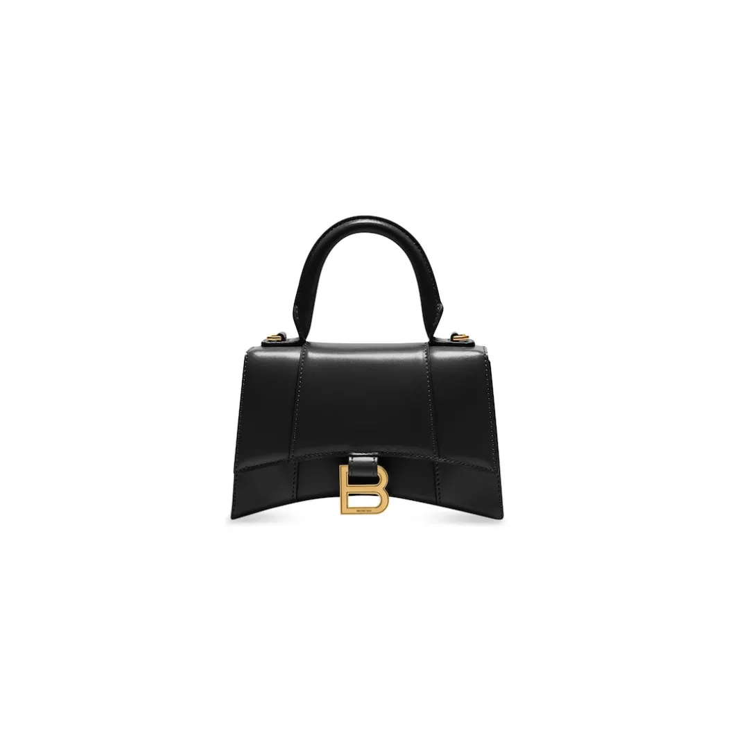 Women's Hourglass Xs Handbag Box in Black