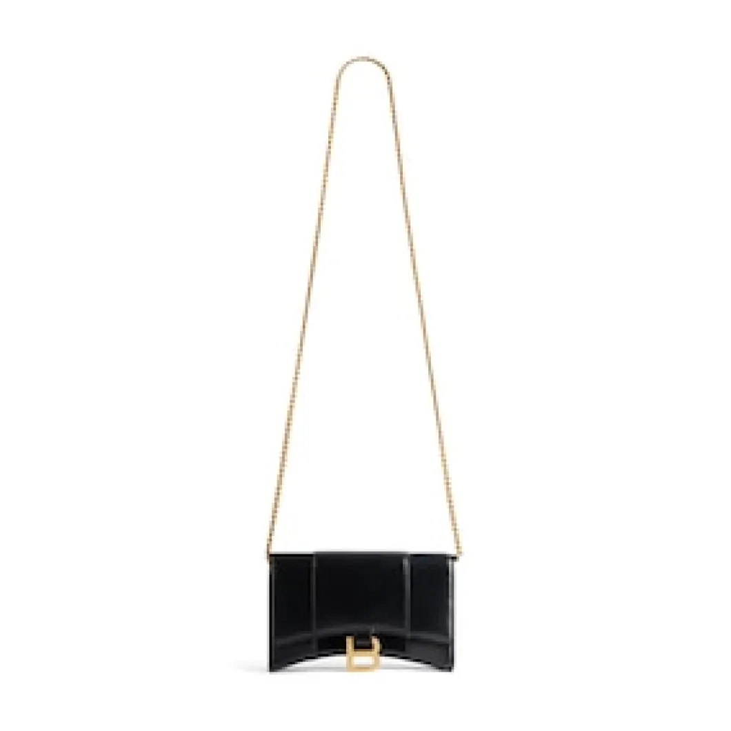 Women's Hourglass Xs Handbag Box in Black