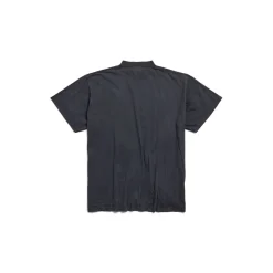 Women's Keep Calm T-shirt Oversized in Black Faded