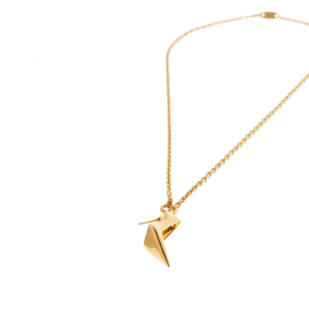 Women's Keyholder Thin Honey Necklace in Gold
