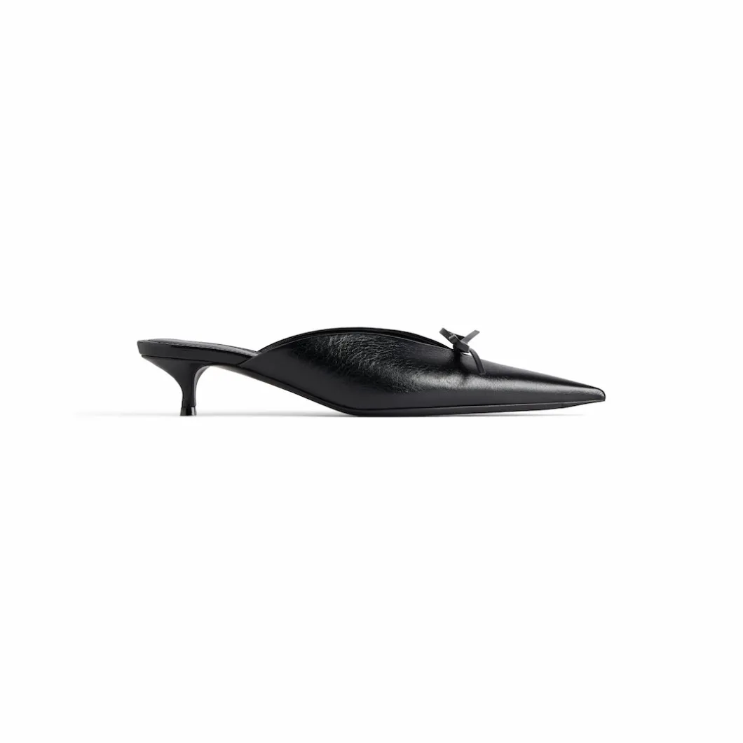 Women's Knife Bow 40mm Mule in Black