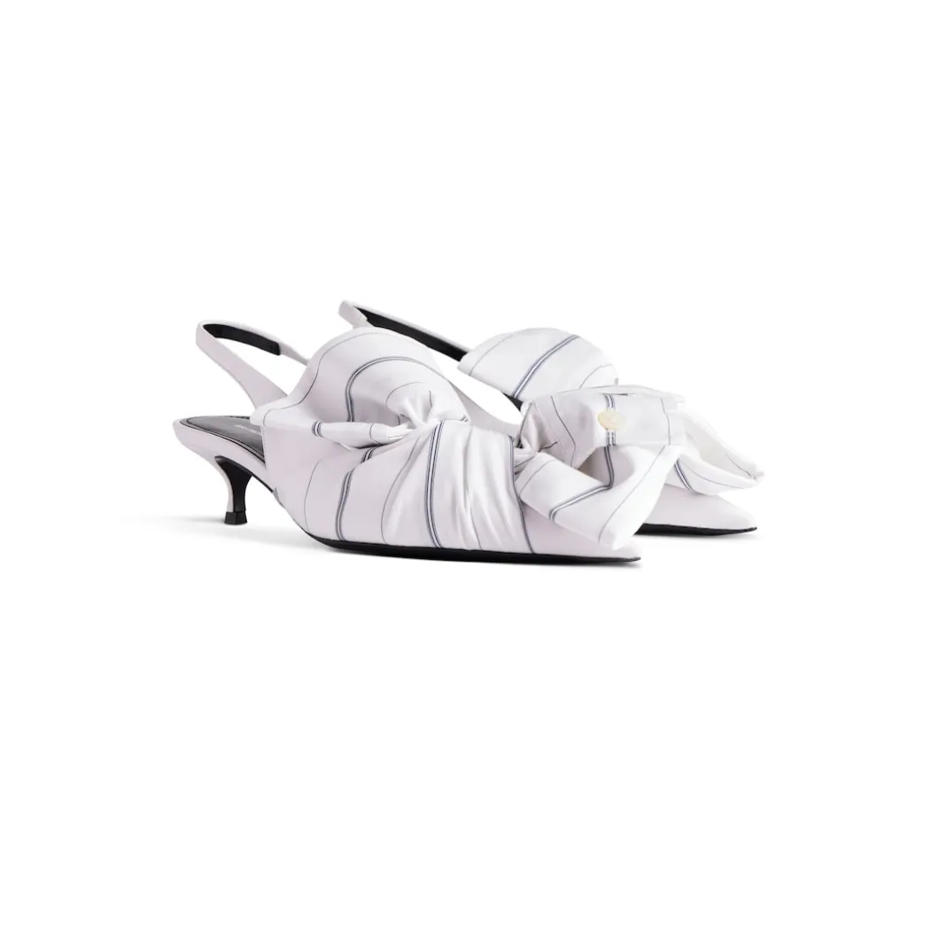 Women's Knife Chemise 40mm Slingback in White