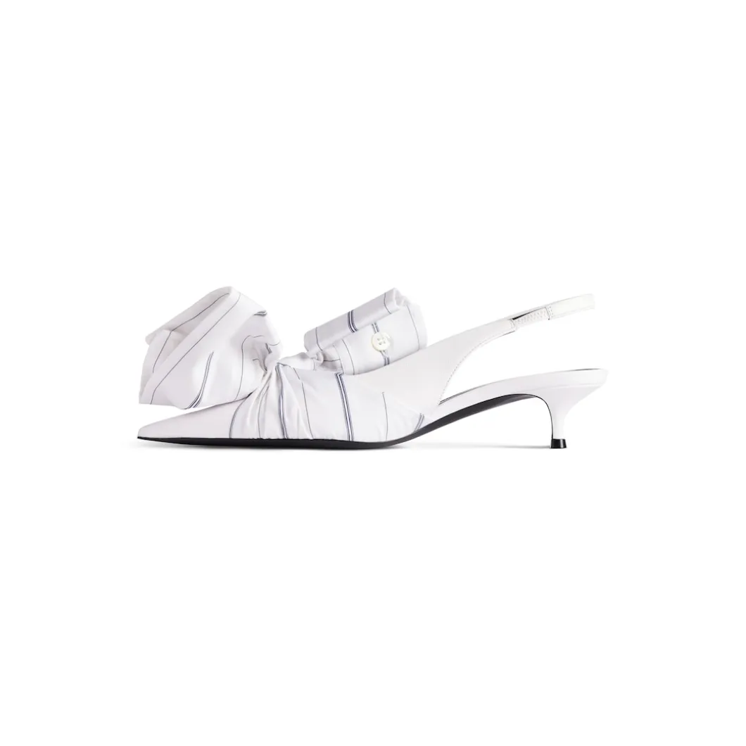 Women's Knife Chemise 40mm Slingback in White