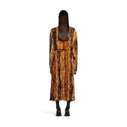 Women's Knotted Dress in Brown
