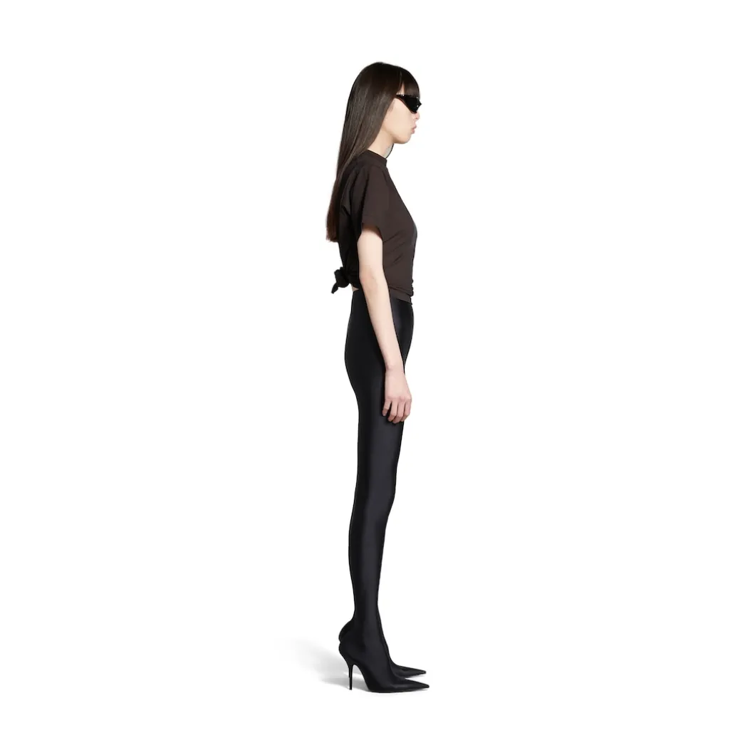 Women's Knotted T-shirt Small Fit in Black