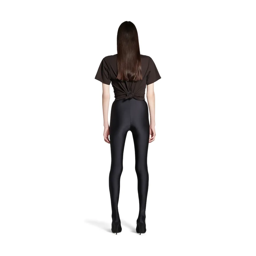 Women's Knotted T-shirt Small Fit in Black