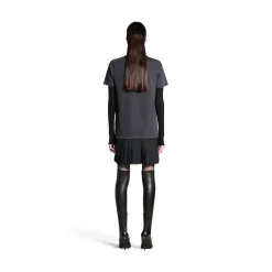 Women's Layered T-shirt Dress in Black