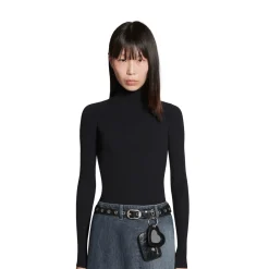 Women's Le Cagole Charms Belt With Rhinestones  in Black