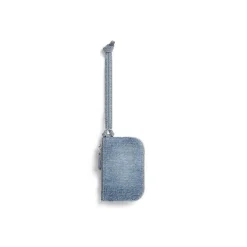 Women's Le Cagole Coin Purse Denim With Rhinestones  in Blue