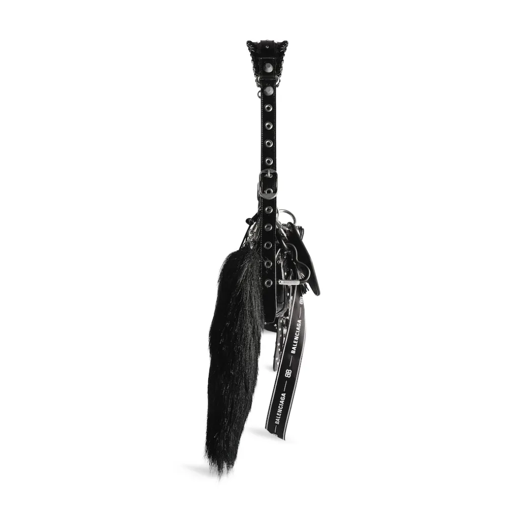 Women's Le Cagole Collector Xs Shoulder Bag With Rhinestones in Black