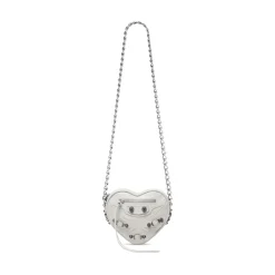 Women's Le Cagole Heart Mini Bag  in Optic White