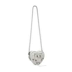 Women's Le Cagole Heart Mini Bag  in Optic White