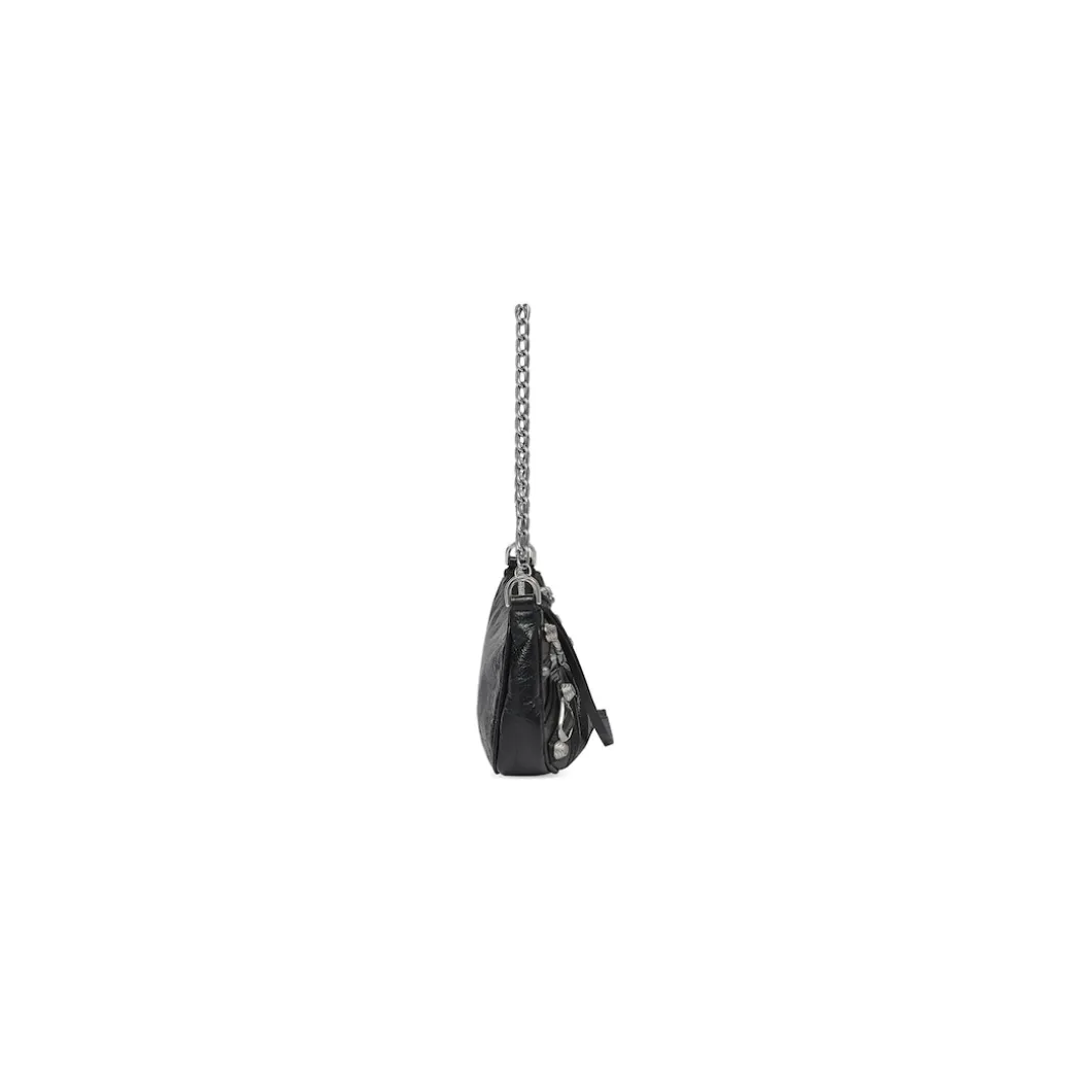 Women's Le Cagole Mini Bag With Chain in Black