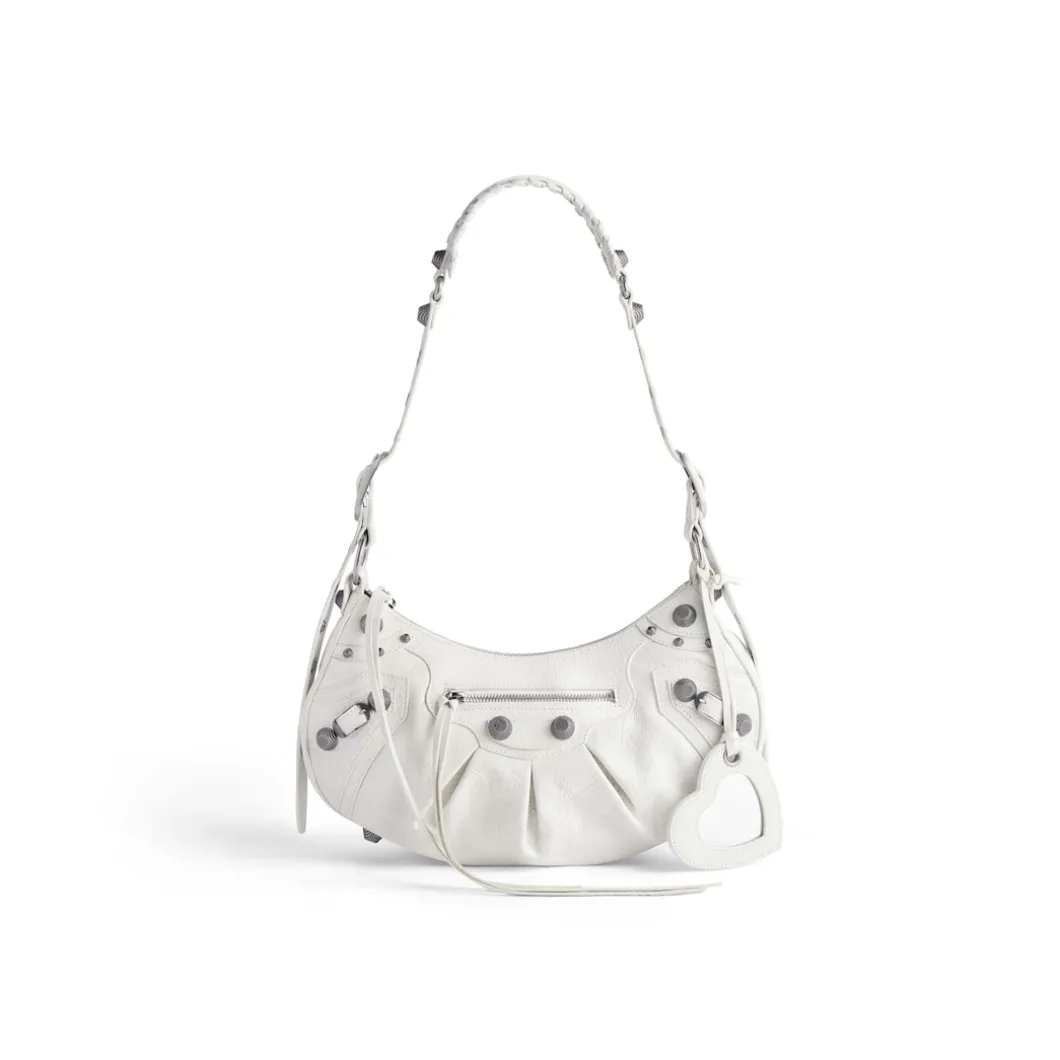 Women's Le Cagole Small Shoulder Bag in White