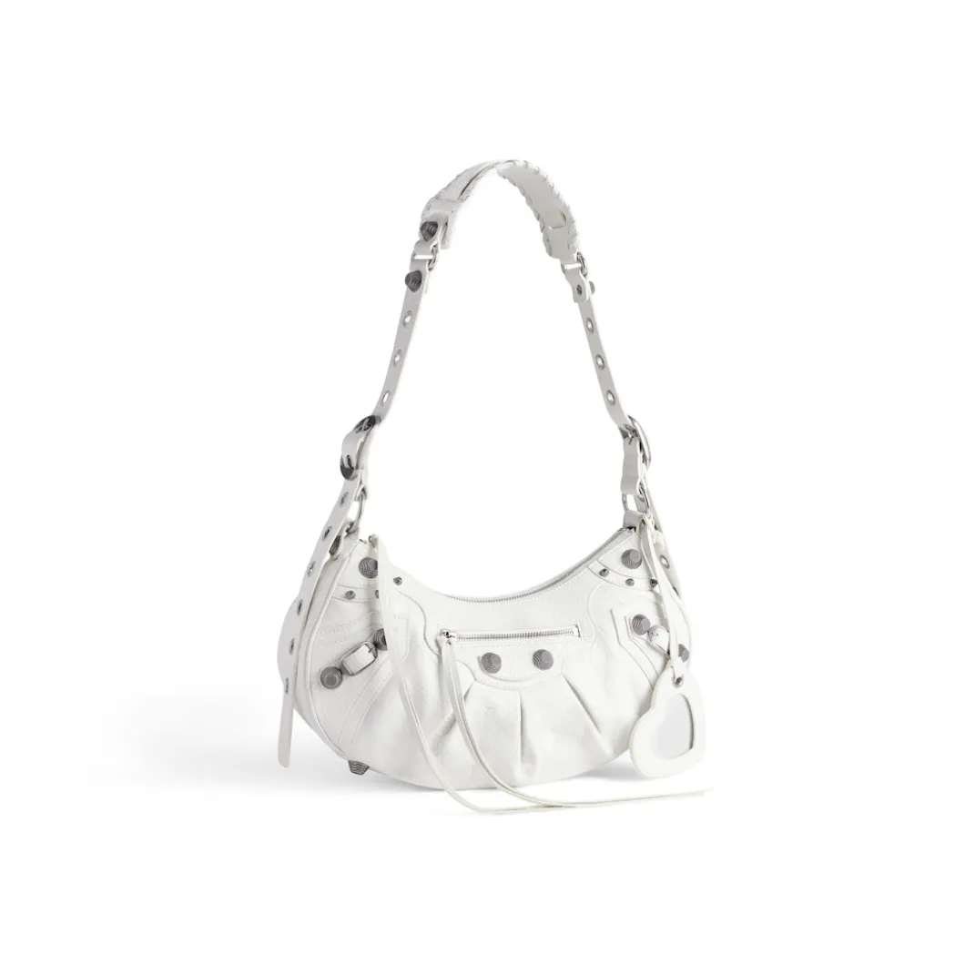 Women's Le Cagole Small Shoulder Bag in White