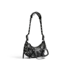 Women's Le Cagole Xs Shoulder Bag With Piercings in Black