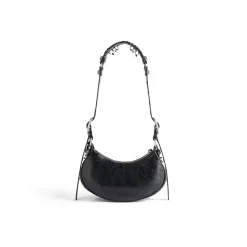 Women's Le Cagole Xs Shoulder Bag With Piercings in Black