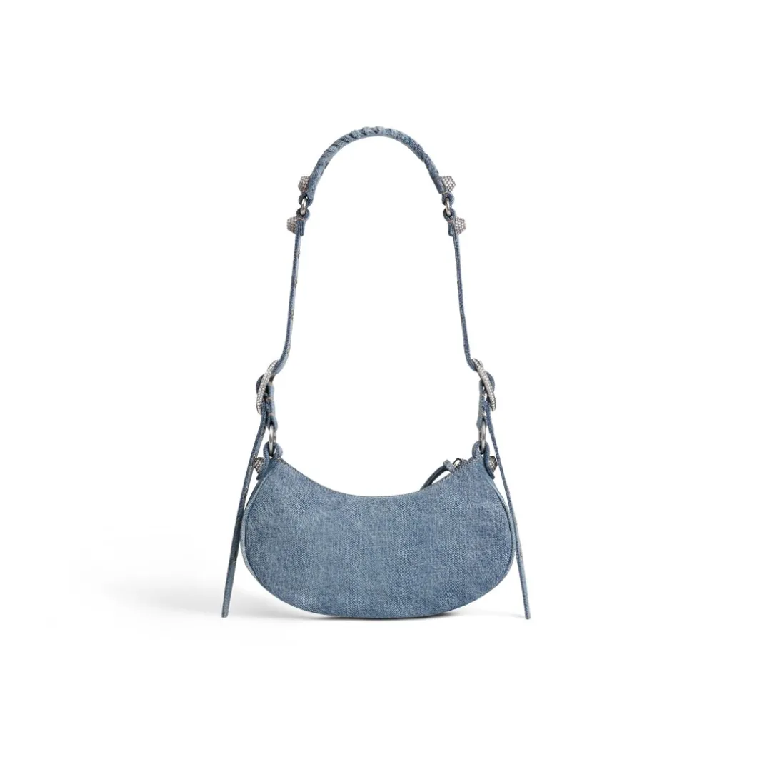 Women's Le Cagole Xs Shoulder Bag Denim in Blue