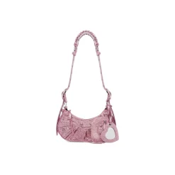 Women's Le Cagole Xs Shoulder Bag With Rhinestones in Pink