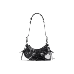 Women's Le Cagole Xs Shoulder Bag With Corset  in Black