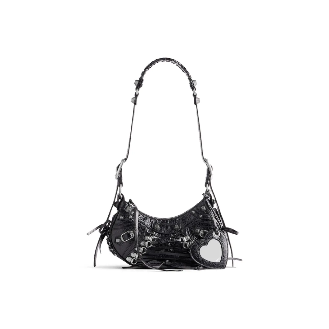 Women's Le Cagole Xs Shoulder Bag With Corset in Black
