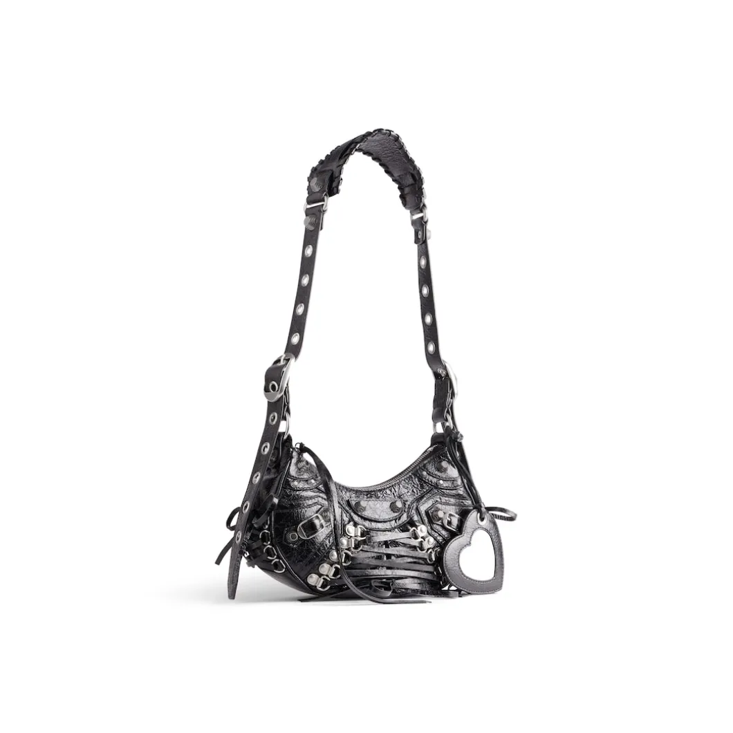 Women's Le Cagole Xs Shoulder Bag With Corset in Black