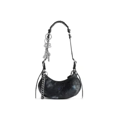 Women's Le Cagole Xs Shoulder Bag Used Effect With Charms  in Black