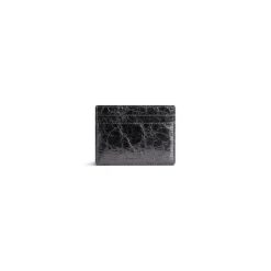 Women's Le City Card Holder Metallized in Steel Grey