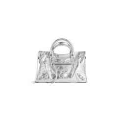Women's Le City Small Bag Metallized in Silver