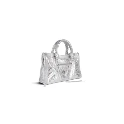 Women's Le City Small Bag Metallized in Silver