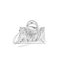 Women's Le City Small Bag Metallized in Silver