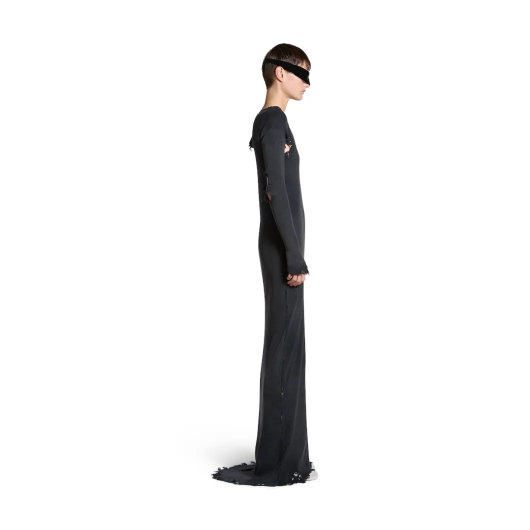 Women's Lingerie Maxi Dress in Black