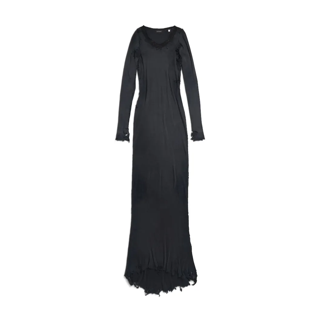 Women's Lingerie Maxi Dress in Black