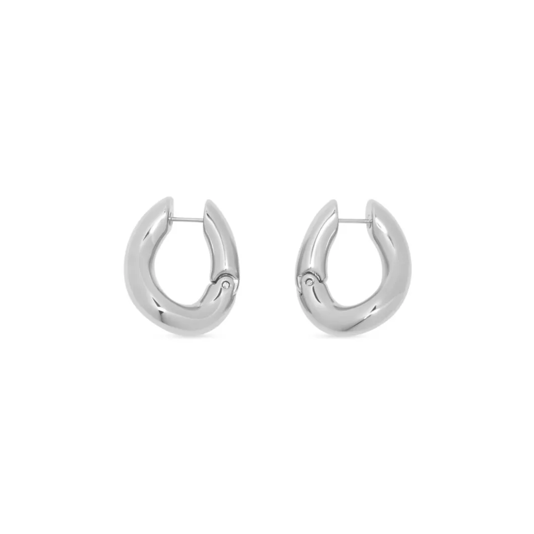 Women's Loop Earrings in Silver