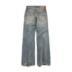 Women's Low Waist Baggy Pants in Blue