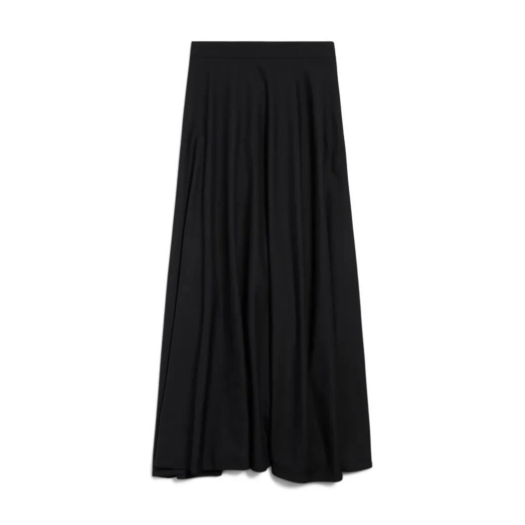 Women's Low Waist Maxi Skirt in Black