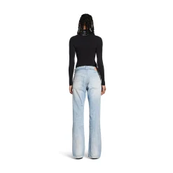 Women's Low Waist Pants in Light Blue