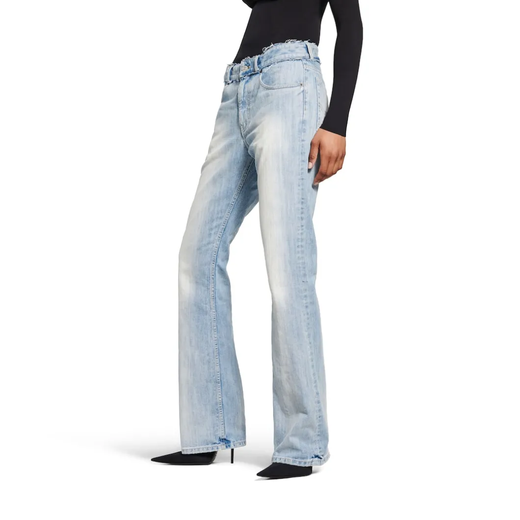 Women's Low Waist Pants in Light Blue