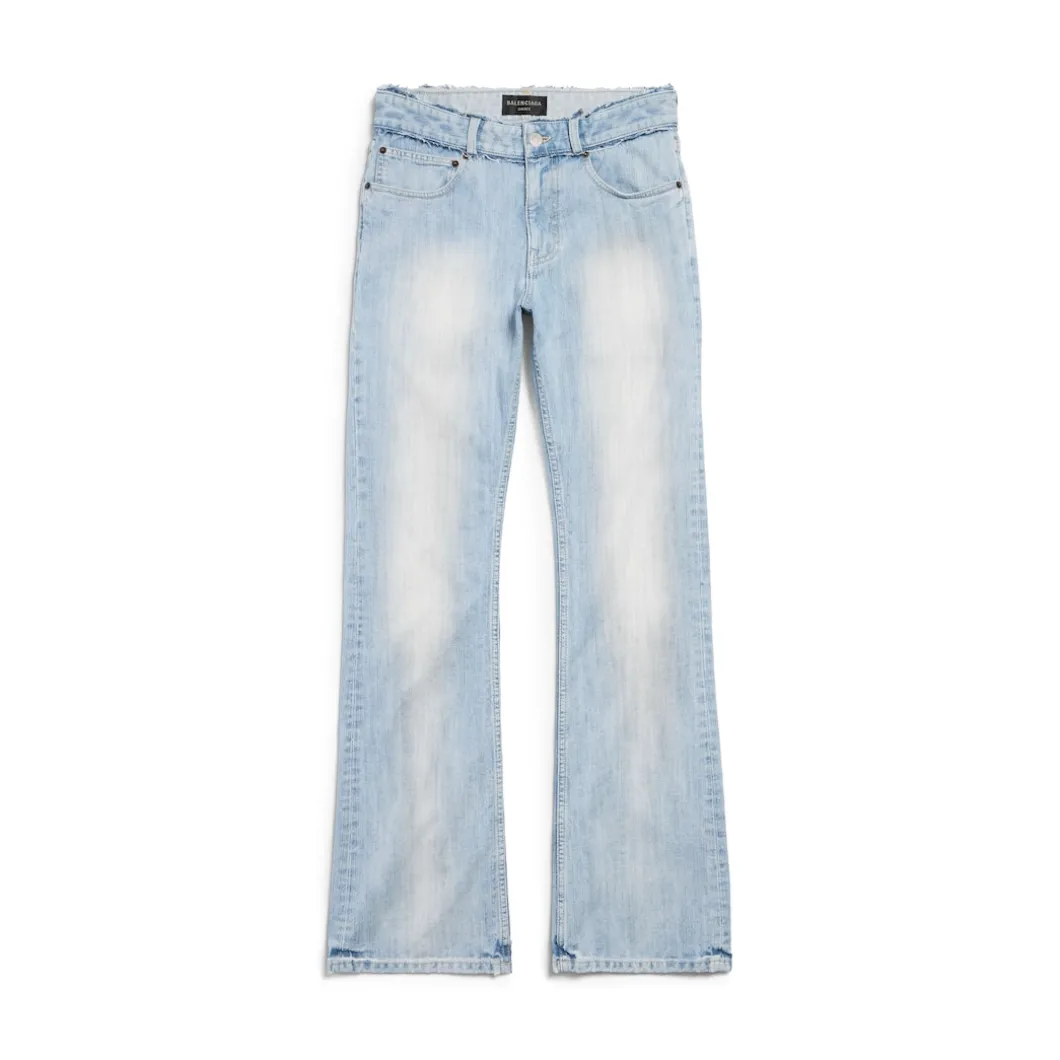 Women's Low Waist Pants in Light Blue