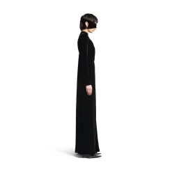Women's Maxi Sleeve Gown in Black