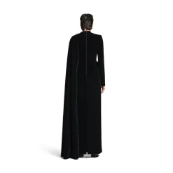 Women's Maxi Sleeve Gown in Black