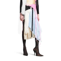 Women's Messy Patched Skirt in Multicolored