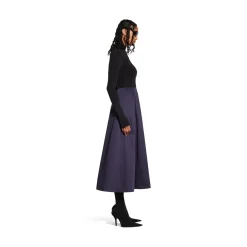 Women's Midi Skirt  in Dark Navy