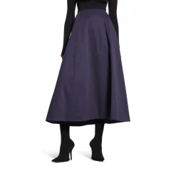 Women's Midi Skirt  in Dark Navy